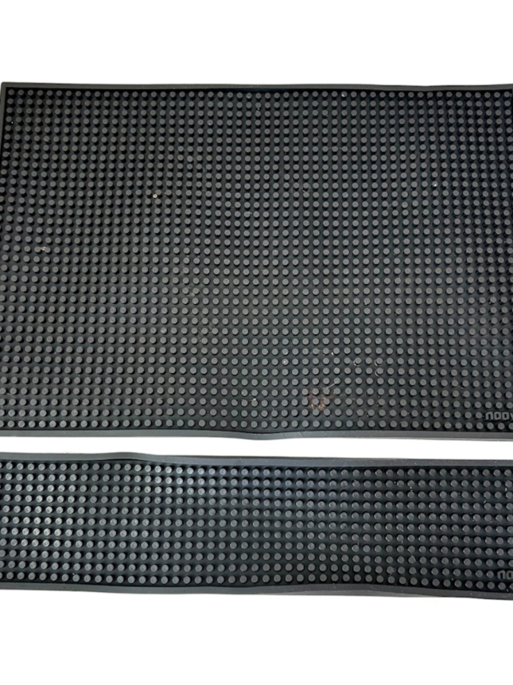 Bar Mats - Set of 2 - Spill NonSlip Rubber - 12" x 18" - 4" x 18" - Coffee Drink